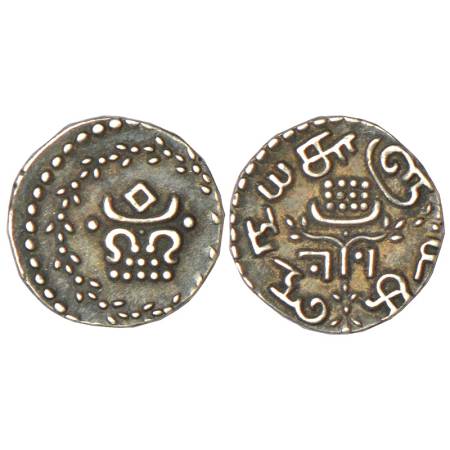 Travancore, Rama Varma IV (1860-1880 AD), silver velli fanam, ND (1860-1861 AD), KM 22, 1.