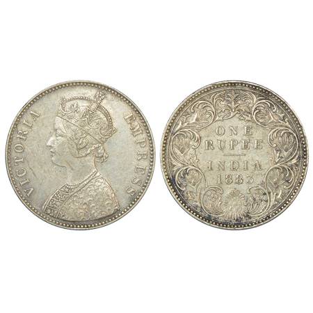 Victoria Empress, silver rupee, 1883, Bombay mint, A1/I, 'B' raised, mule, PR 163, 11.66g,