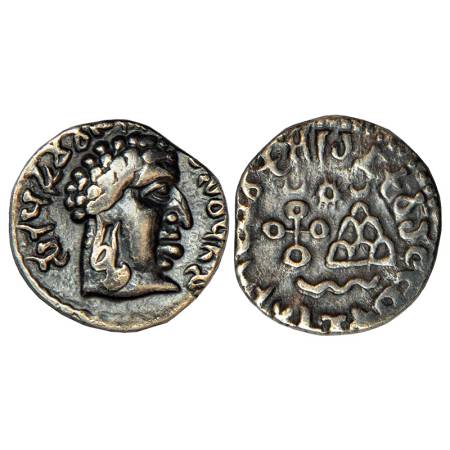 Satavahanas - silver 'portrait' type drachm of Vasithiputa Siri Pulumavi (c.85-120 AD), MC