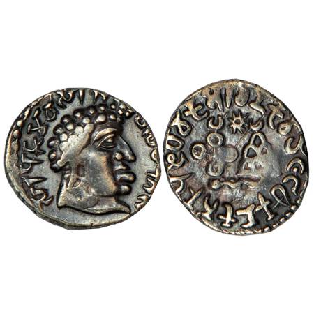 Satavahanas - silver 'portrait' type drachm of Vasithiputa Siri Pulumavi (c.85-120 AD), MC