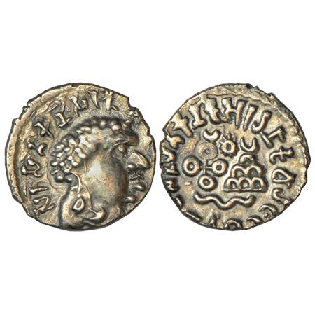 Satavahanas - silver 'portrait' type drachm of Vasithiputra Siri Satakarni (c.120-145 AD),