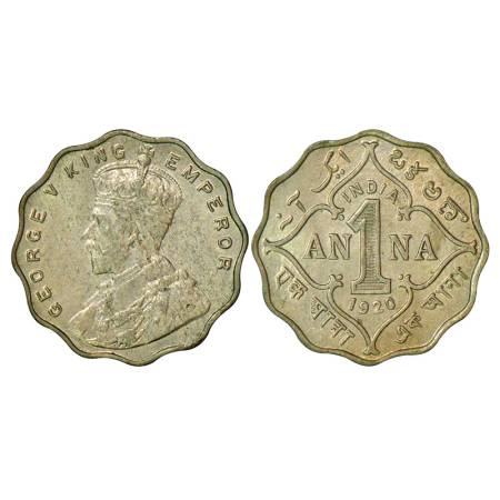 George V, cupro-nickel 1 anna, 1920, Bombay mint, no mint mark, PR 950, GK 1150, 3.91g. Ex