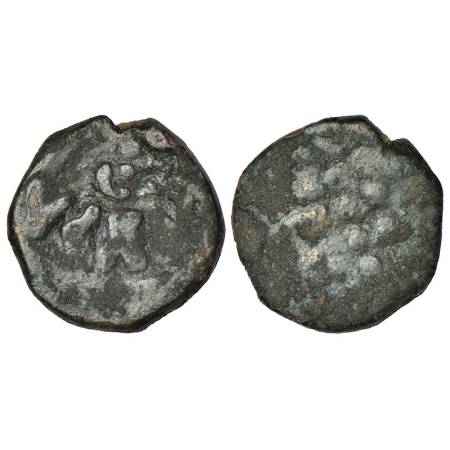 Mathura, post-Mauryan monarchical coinage of 'Datta' kings - arsenical bronze coin of Rama