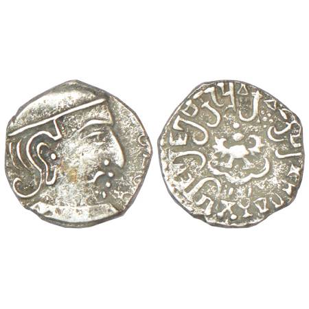 Gupta Empire - silver drachm of Chandra Gupta II (375-415 AD), 'Western India' type, S Kum