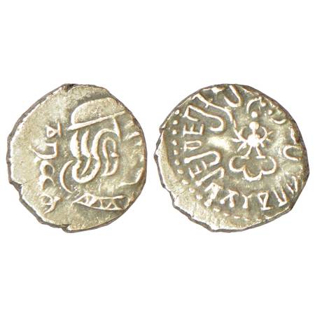 Gupta Empire - silver drachm of Kumara Gupta I (415-450 AD), Western India type, dated GE1