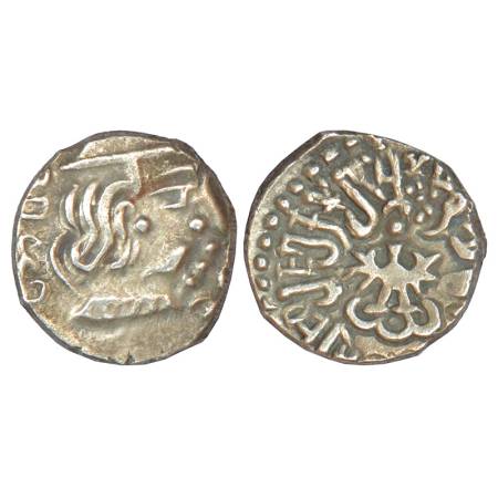 Gupta Empire, silver drachm of Kumara Gupta I (c.415-450AD), Western India type, dated GE1