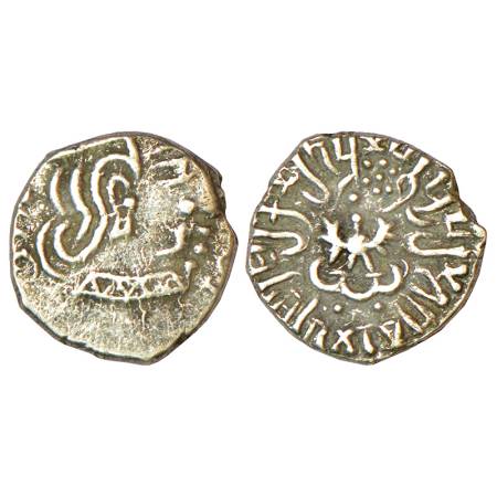 Gupta Empire - silver drachm of Kumara Gupta I (415-450 AD), 'Western India' type, dated G