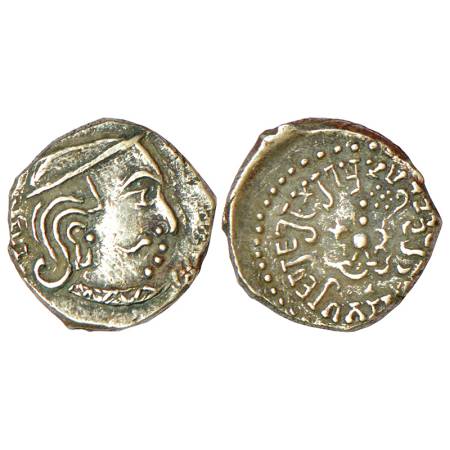 Gupta Empire - silver drachm of Kumara Gupta I (415-450 AD), Western India type, S Kumar C