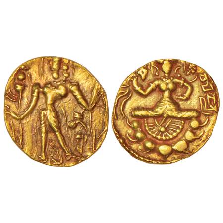 Gupta Empire - gold dinar of Narasimha Gupta (c.518-530 AD), 'Archer' type, BMC pl. XXII, 