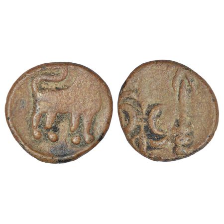 Western Kshatrapas, Kshaharata house, uninscribed lead coin attributed to Nahapana (33-78 