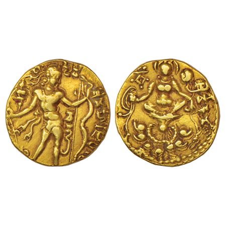 Gupta Empire, gold dinar of Chandra Gupta II (c.375-415 AD), 'Archer' type, Altekar Class 