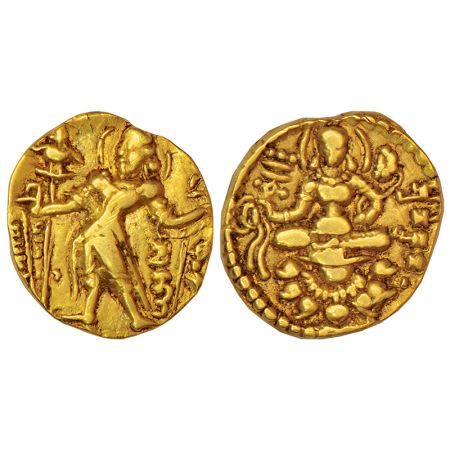 Gupta Empire, gold dinar of Chandra Gupta II (c.375-415 AD), 'Archer' type, Altekar Class 