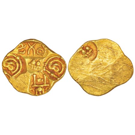 Feudatories of Western Chalukyas, gold punch-marked gadyana of Jogava (c.11th century AD),