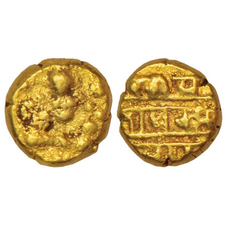 Vijayanagar Kingdom, Tuluva dynasty, gold ½ pagoda of Pratapa Krishnadeva Raya (1509-1529 