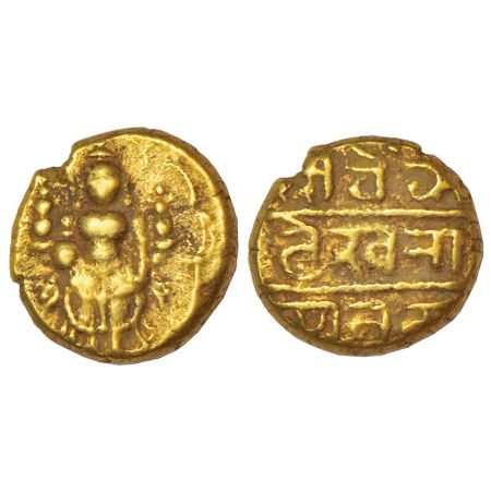 Vijayanagar Kingdom, Aravidu dynasty, gold varaha of Venkata Raya III (1630-1642 AD), MCSI