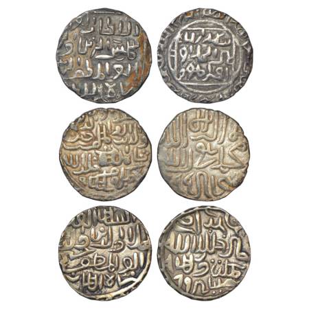 Sultans of Bengal, Silver tanka (3), 1x Shamas al-din Ilyas (1342-1357 AD), al Balad Firuz