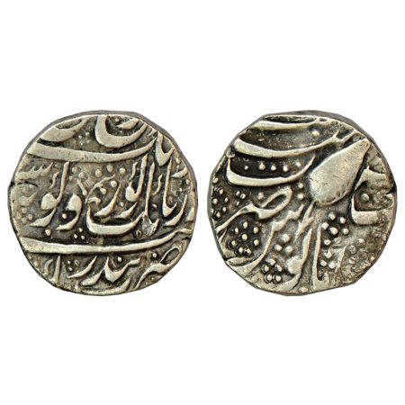 Sikh Empire, Governor Diwan Moti Ram (end of 1819-1820 AD), silver rupee, Khitta Kashmir m