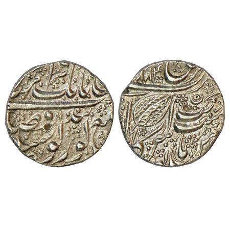 Sikh Empire, silver rupee, Amritsar mint, 'Nanak Shahi' couplet, VS 1884/90, Aarsi like sy
