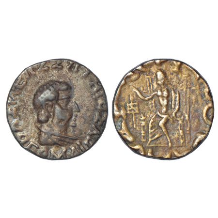 Indo-Greeks - billon tetradrachm in the name of Hermaios (c.105-90 BC), posthumous issue s