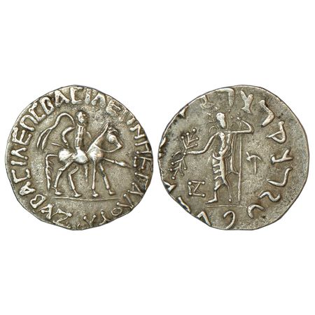 Indo-Scythians, silver tetradrachm of Azes (c.58-12 BC), Senior 80.21T (for type), 9.55g. 