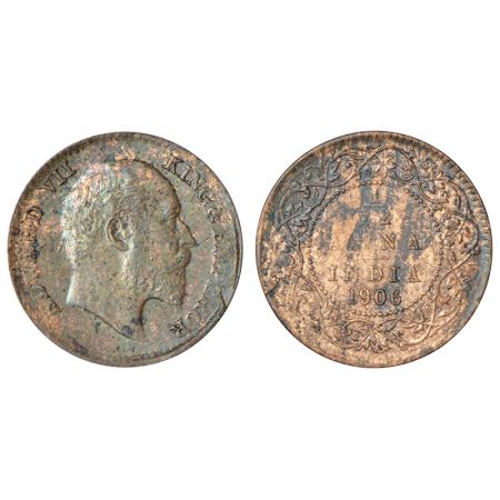 Edward VII, bronze 1/12 anna, 1906, Calcutta mint, no mm, PR 822, GK 1016, 1.45g. Almost u