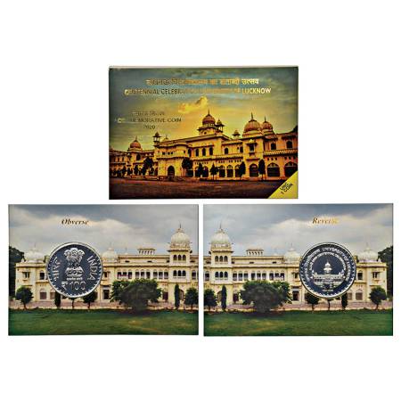 2020, Centennial Celebration University of Lucknow, single UNC coin, 100 rupees, Mumbai mi