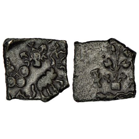 Satavahanas, alloyed copper coin of 'elephant' type from Vidarbha region, attributed to Si