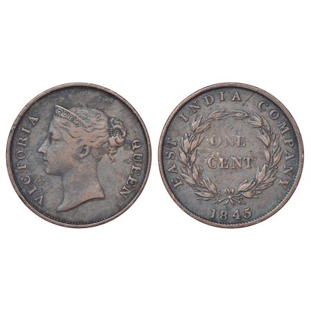 Straits Settlements, East India Company, Victoria (1826-1858 AD), copper 1 cent, AD 1845, 