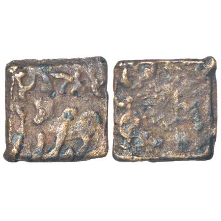 Ancient Saketa region - monarchical cast coinage of Ayodhya area, 'bull'-type coin of Siva