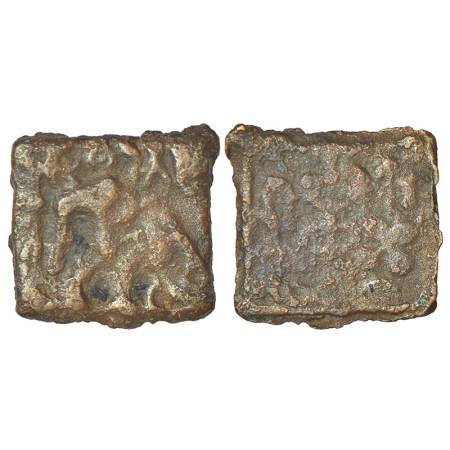 Ancient Saketa region - monarchical cast coinage of Ayodhya area, 'elephant'-type coin of 
