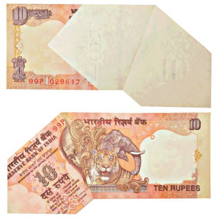 10 rupees, misprint, Gandhi series, ND (1992-1997), signed by C. Rangarajan, inset 'L', se