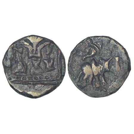 Kaushambi (Vasta) - monarchical coinage attributed to the post-Kushana period, alloyed cop