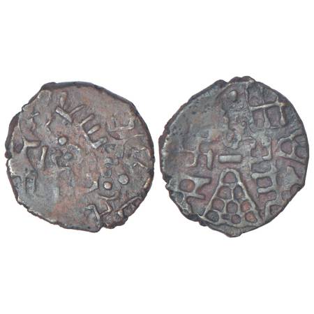Post-Mauryan tribal monarchies, Kunindas - copper unit imitating issues of Amoghabhuti, Ki