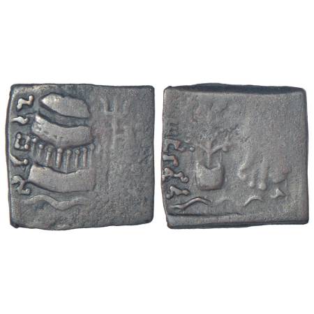 Tribal monarchies in North India - Audumbaras, copper coin of Shivadasa (c.50BC-50AD), PAI