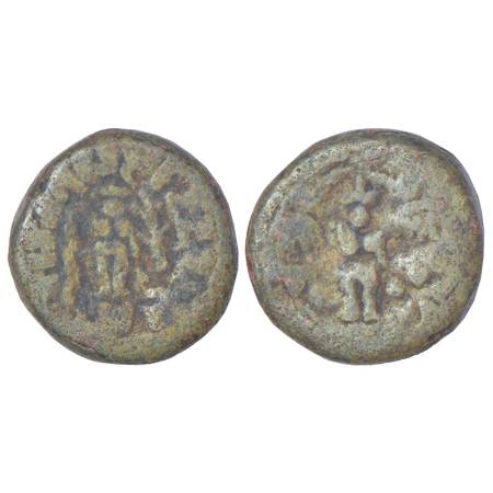 Kshatrapas of Mathura - lead unit of Rajuvula (c.10-20AD), 'Gajalakshmi' type, PAIC 1282, 