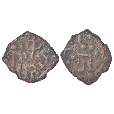 Kshatrapas of Mathura - copper unit of Shodasa (c.20-40AD), 'Gajalakshmi' type, similar to