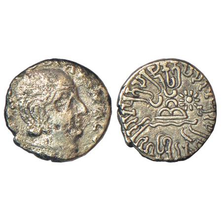 Western Kshatrapas, Karddamaka dynasty - silver drachm Damazada II as Kshatrapa (before 16