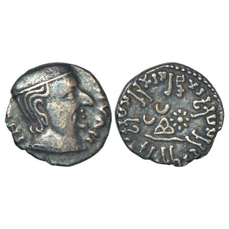 Western Kshatrapas, Karddamaka dynasty - silver drachm of Rudrasimha I as Mahakshatrapa (2