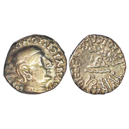Western Kshatrapas, Karddamaka dynasty - silver drachm of Jivadaman I as Mahakshatrapa (19