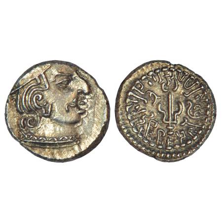 Maitrakas of Vallabhi, silver drachm of Sharva Bhataraka (5th - 6th century AD), MAC 4885-