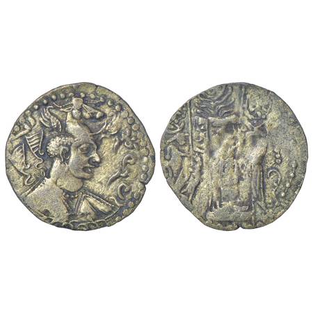 Nezak Huns/Hephthalites - base silver drahcm of Napki Malek (c.500-600 AD), MAC 1507-1508,
