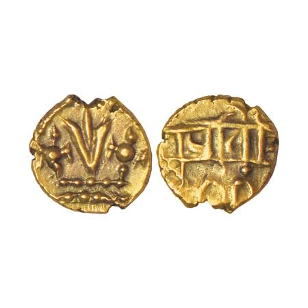 Vijayanagara Empire - late phase as Kings of Chandragiri/Penukonda, gold fanam, feudatory 