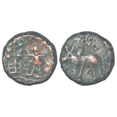 Ancient Malwa - post-Mauryan uninscribed die-struck copper coin of Ujjain/Mandasor area, (