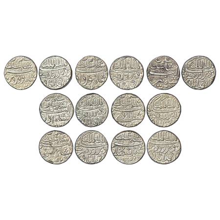 Jahangir (1605-1627 AD), silver rupee, with pre-accession name Salim, 7 different months, 