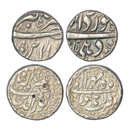 Jahangir (1605-1627 AD), silver rupee (2), 1x Delhi mint, Khurdad, AH (1)035, KM 145.6, 11