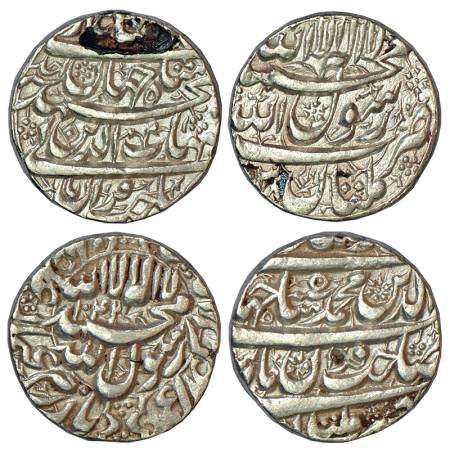 Shah Jahan (1628-1658 AD), silver rupee (2), Multan mint, 1x AH (1)038/RY Ahd, KM 222.11, 