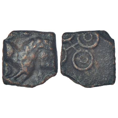 Ancient Malwa - post-Mauryan uninscribed die-struck copper coin of Ujjain/Mandasor area, '