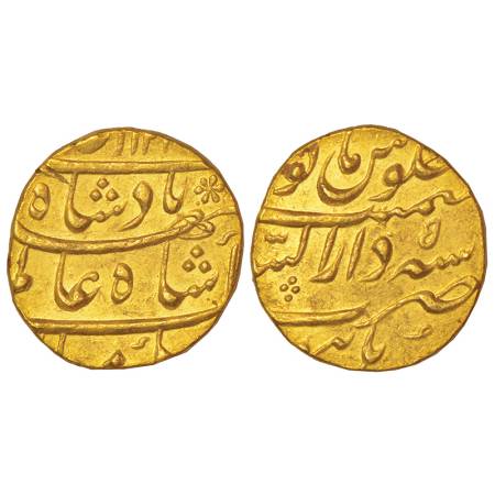 Shah Alam Bahadur (1707-1712 AD), gold mohur, Dar us-Sarur Burhanpur mint, AH 112x/RY 5, K