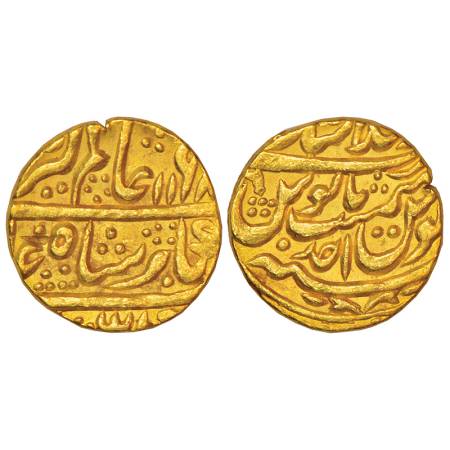 Alamgir II (1754-1759 AD), gold mohur, Dar al-Khilafat Shahjahanabad mint, AH 1168/RY Ahd,