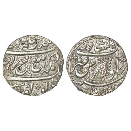Sikh Empire, silver rupee, Peshawar mint, VS 1892 on both sides, Herrli 13.02.04, 8.43g. O